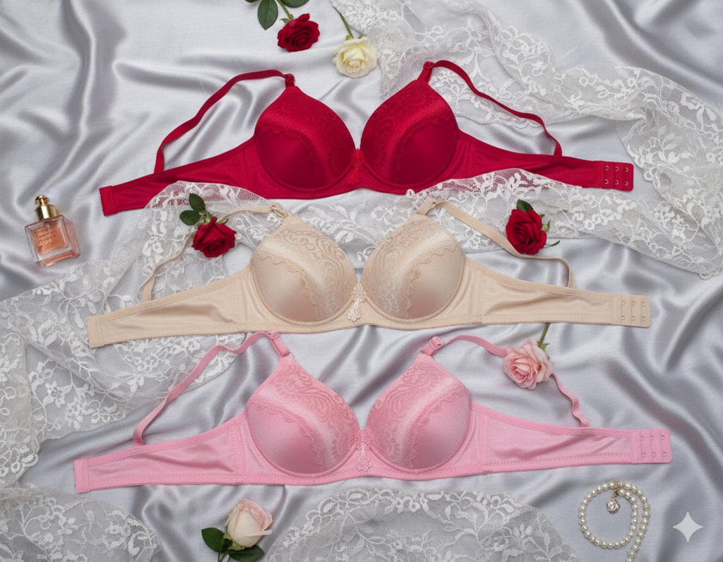 Pack Of Three Padded Bras