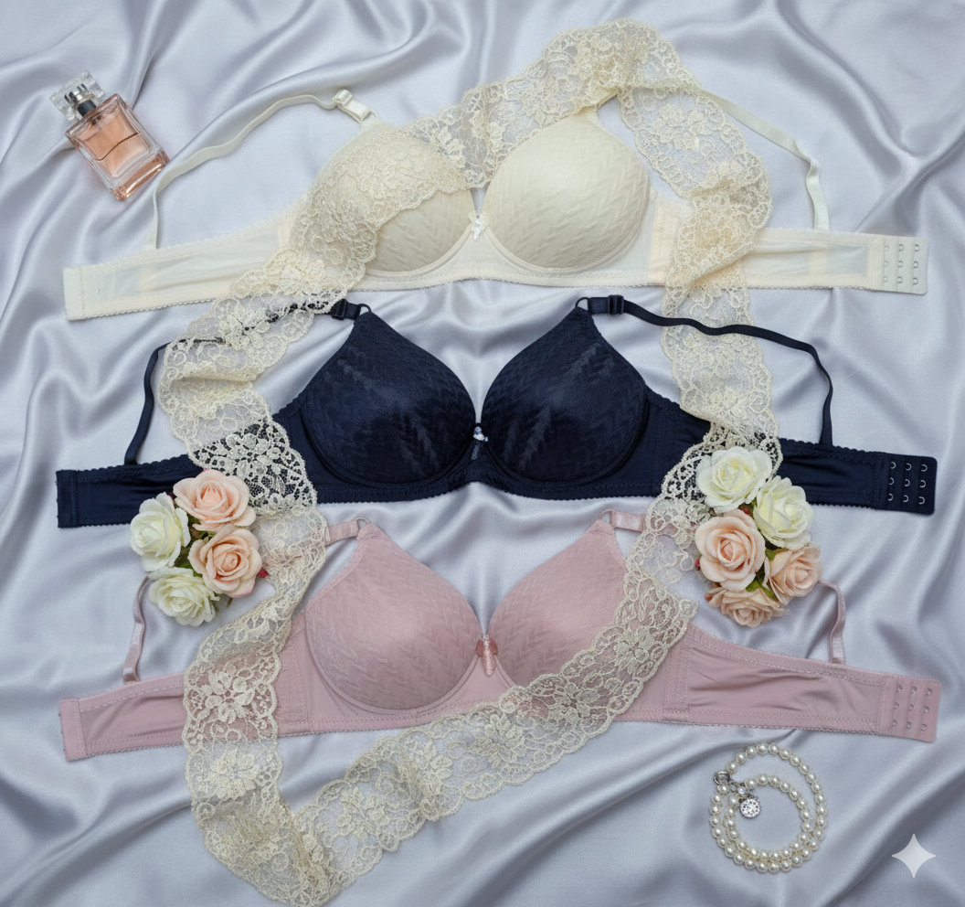 Pack Of Three Padded Bras