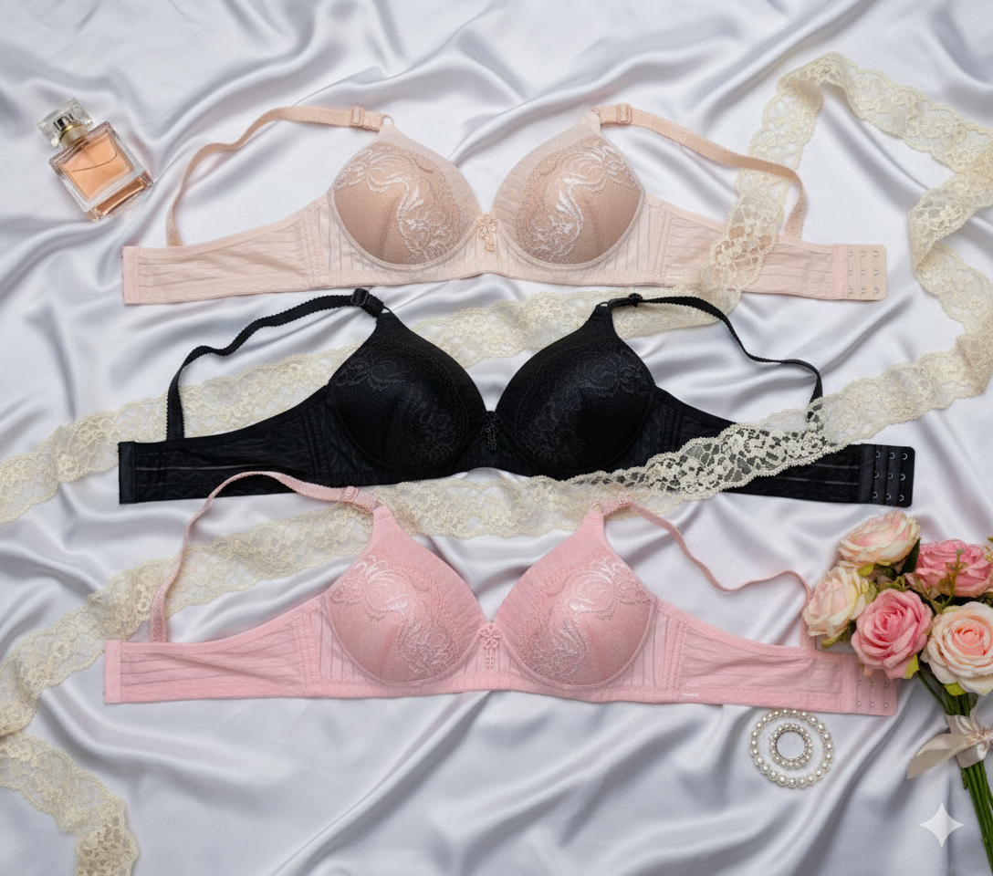 Pack Of Three Padded Bras