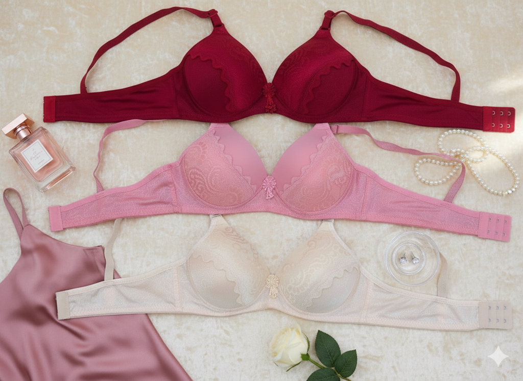 Three Imported Padded Bras